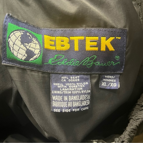 Eddie Bauer EBTEK Gore-Tex Snowpants XL Black Snowboard Ski Snowmobile Side Zip - Picture 11 of 12